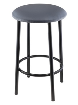 TABORET KUCHENNY WZMOCNIONY WYSOKI BLACK 55cm