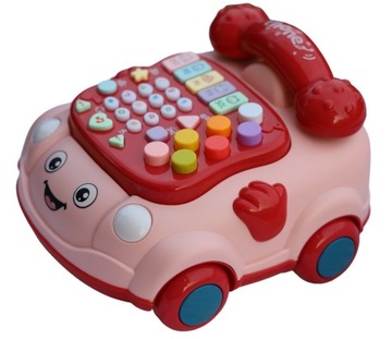 ТЕЛЕФОН НА КОЛЕСАХ С ТРУБКОЙ ИНТЕРАКТИВНЫЕ РАЗВИВАЮЩИЕ ПЕСНИ СВЕТА