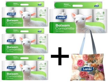 Papier Toaletowy Zapachowy Lambi Balsam Camomille 8 Rolek x4