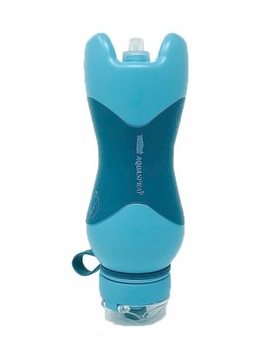 Butelka silikonowa bidon sportowy spryskiwacz blue