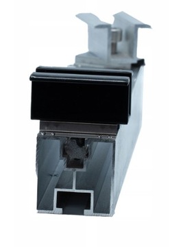 ЧЕРНЫЙ МОНТАЖНЫЙ ПРОФИЛЬ 40x40 120 см РЕЙКА для фотогальванических панелей Черные фотоэлектрические панели