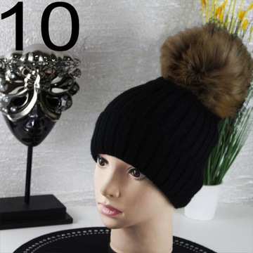 CZAPKA damska z pomponem ALA' JENOT PRODUCENT PL