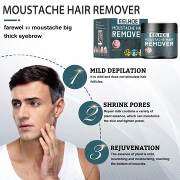 Безболезненный мужской крем для постоянного удаления волос, гель для удаления волос