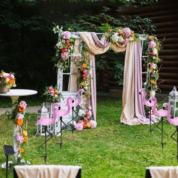 СИД СОЛНЕЧНАЯ САДОВАЯ ЛАМПА С ФЛАМИНГИОНАМИ, 3 шт.