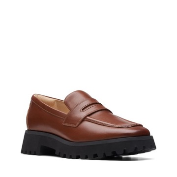 Loafersy Clarks Stayso Edge brązowe skórzane 42