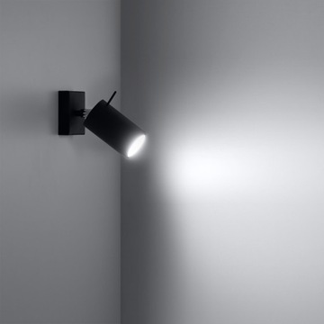 Настенный светильник PLAZA черный с выключателем WALL FITTING