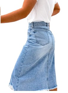 КЛАССИЧЕСКАЯ ДЛИННАЯ ДЖИНСОВАЯ ЮБКА-КАРАНДАШ, M