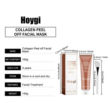 Коллагеновая пилинг-маска для лица Удаляет омертвевшую кожу