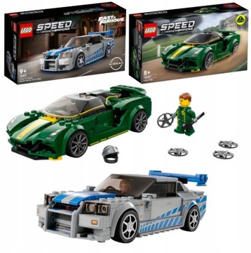 LEGO Speed Champions 76917 Nissan Skyline GT-R R34 + LEGO 76907 Lotus Evija