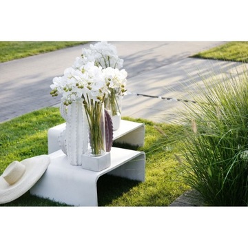 ŚWIECZNIK LAMPION SZKLANY + BETON ARCHITEKTONICZNY