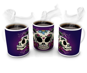 KUBEK 300ml MUERTOS Czaszki Czaszka Meksyk v5