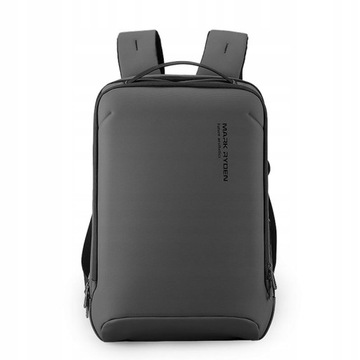 PLECAK Męski Biznesowy LAPTOP USB, Czarny