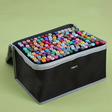 Маркеры спиртовые, фломастеры двусторонние, маркеры + пакетик, набор 168 шт.