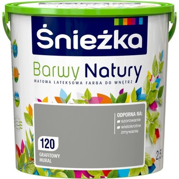 ŚNIEŻKA BARWY NATURY Grafitowy Mural 120 2,5L