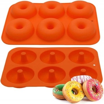 FORMA silikonowa 6 donut oponki FOREMKA babeczki