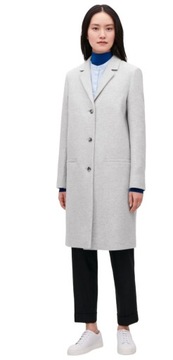 COS Klasyczny PŁASZCZ WEŁNA CASHMERE GREY-L