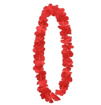 SUPER Kwiaty Hawajskie Czerwone 100cm 512309 Naszyjnik