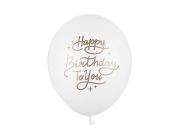 Balony gumowe happy birthday na urodziny- 6 szt