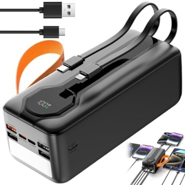 Powerbanka 80000 mAh Cestovní Led LCD 6 portů pro telefon a tablet
