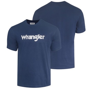 Wrangler Koszulka Męska T-shirt Bawełniana Granatowa Rozmiar M