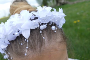 opaska stroik kwiaty 3D wesele ślub chrzest