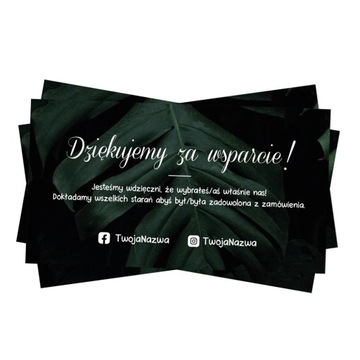 Karty z podziękowaniem dla klienta 2000