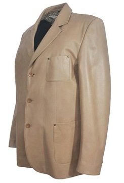 КОЖАНАЯ КУРТКА МУЖСКАЯ 50 ELEGANT Мягкая натуральная кожа ELEGANCE BEIGE