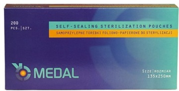 TOREBKI foliowo-papierowe do sterylizacji Medal 135x250 cm 200 szt.