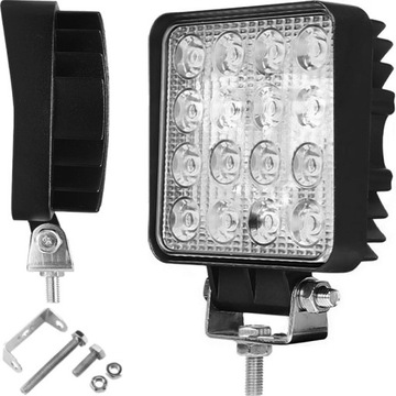 LAMPA ROBOCZA HALOGEN 48W SZPERACZ 16xLED 12/24V