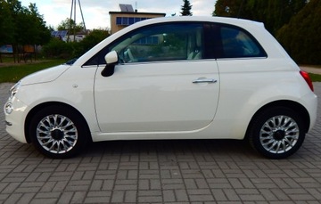 Fiat 500 II Seria 4 1.2 69KM 2017 Fiat 500 1.2 Lounge szklany dach jasny środek ładny zadbany bezwypadkowy, zdjęcie 4