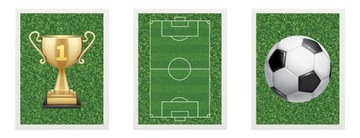 ZESTAW 3 plakaty A3 30x40cm PIŁKA NOŻNA + RAMKI