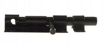 ZASUWA DRZWIOWA BRAMOWA RYGIEL JEDNOSTRONNA L100 CZARNA NA KŁÓDKĘ + WKRĘTY