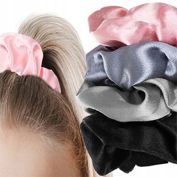 Scrunchies Gumka Frotka do Włosów Błyszcząca Satyna