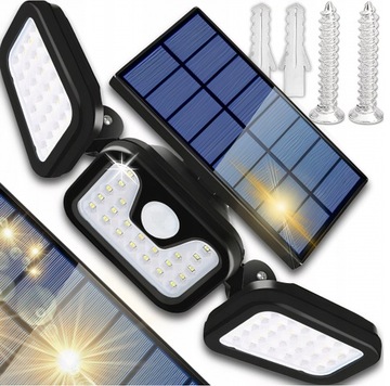 LAMPA SOLARNA LED 3w1 ZEWNĘTRZNA ULICZNA CZUJNIK RUCHU ZMIERZCHU