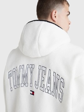 -57% TOMMY HILFIGER BLUZA MĘSKA SHERPA POLAR BIAŁY XL