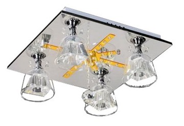 Lampa Sufitowa Led PLAFON na pilot 4xG4 + led RGB