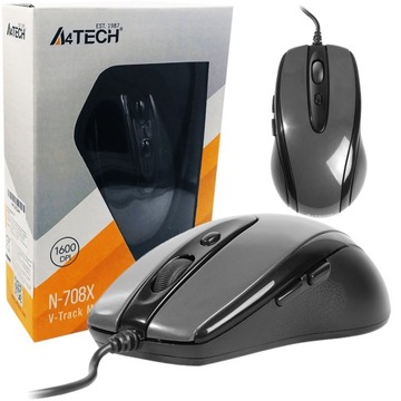 МЫШЬ A4TECH VTRACK 6-кнопочная 1600DPI USB