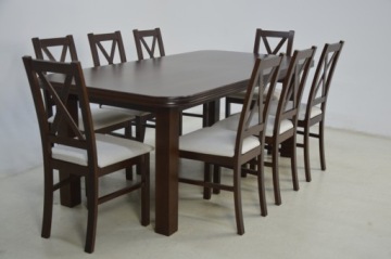 Stół do 3m i 8 krzeseł ZESTAW DO SALONU
