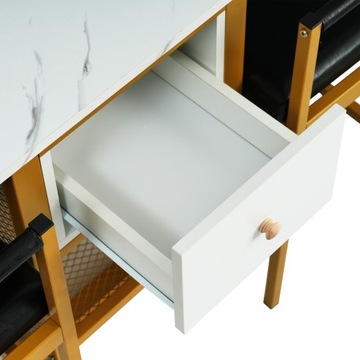 Белый складной многофункциональный обеденный стол.