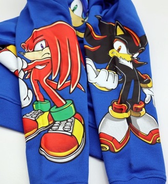 Детская толстовка без капюшона Sega SONIC The Hedgehog, 8 лет, синий принт