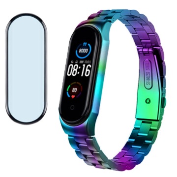 Řemínek Kov Sklo pro Xiaomi MI Band 6 Barvy