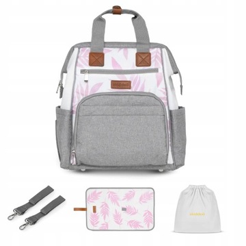 PLECAK torba do wózka organizer SKiddou Astrid Pink-grey