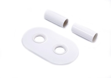 ДВОЙНАЯ БЕЛАЯ МАСКИРУЮЩАЯ РОЗЕТКА