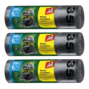 3X WORKI NA ŚMIECI MAGNUM FLEX 35L JAN NIEZBĘDNY