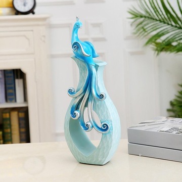 Ваза из смолы в форме павлина Ваза для цветов в форме павлина для синей полки ресторана