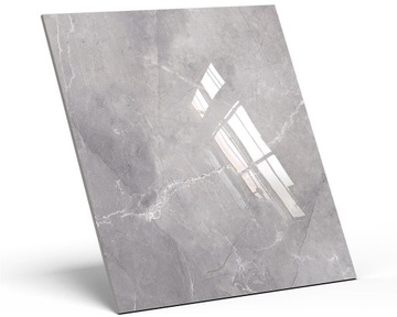 PŁYTKA GRES LEZA GREY MARMUR SZARA POLER 60cmx60cm