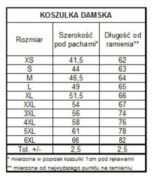 Bawełniana koszulka damska z WILKIEM WILK 5XL