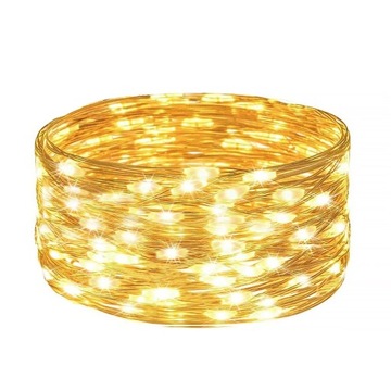 20 СВЕТОДИОДНЫХ ПРОВОДНЫХ ЛАМП ТЕПЛЫЙ БЕЛЫЙ СТРУННЫЕ СВЕТИЛЬНИКИ MIRKO СВЕТ НА АККУМУЛЯТОРЕ