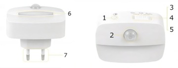 LAMPKA NOCNA LED CZUJNIK RUCHUZMIERZCHU GNIAZDKO 3 TRYBY DO KONTAKTU NEXOO