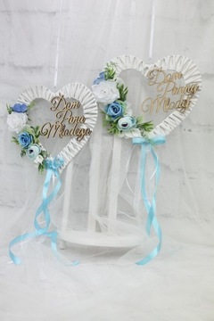 Сердца Домик жениха и невесты НАБОР 2шт цвета